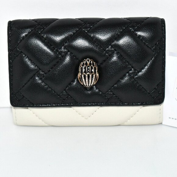 Kurt Geiger London Flap Multi Card Holder Wallet in Black white #2709301109 NWT - Picture 1 of 7